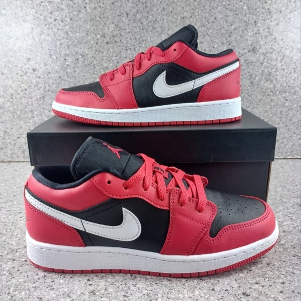 NIKE AIR JORDAN 1 LOW BERRY RED SNEAKERS SHOES